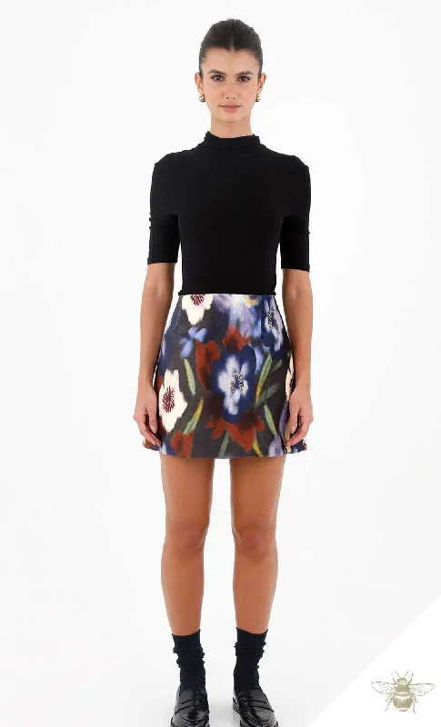 Rainbow Mini Skirt velvet skirt luxury