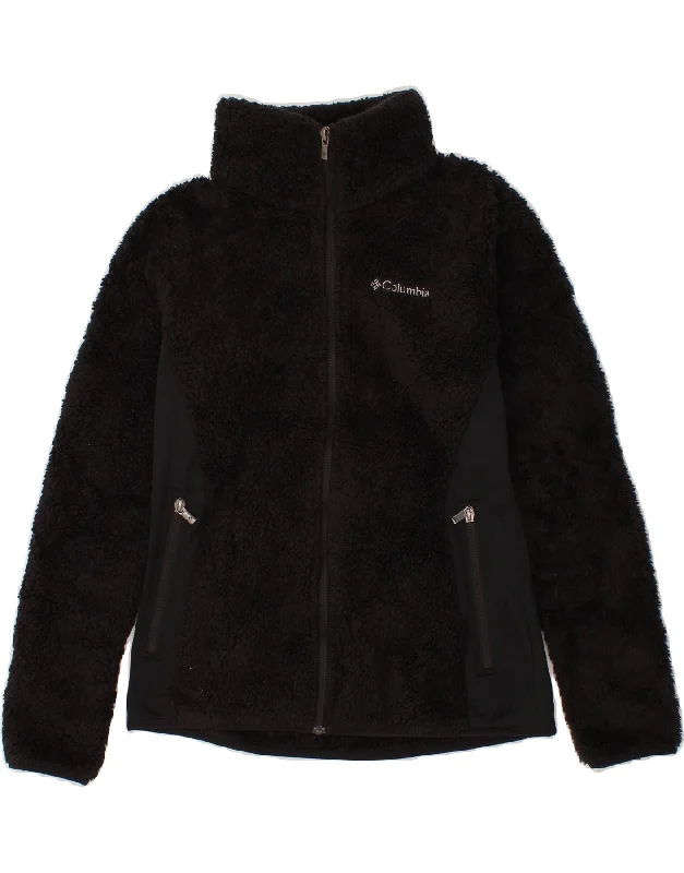 COLUMBIA Womens Fleece Jacket UK 14 Medium Black Polyester Fleece Fabric Down Fabric Feather Fabric COLUMBIA Womens Fleece Jacket UK 14 Medium Black Polyester Fleece Fabric Down Fabric Feather Fabric