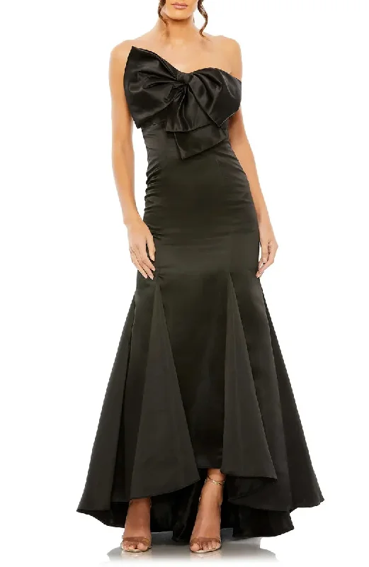 Noble strapless off the shoulder satin fishtail and ground length butterfly dew back evening dress Tunics Evening elegant Noble strapless off the shoulder satin fishtail and ground length butterfly dew back evening dress Tunics Evening elegant