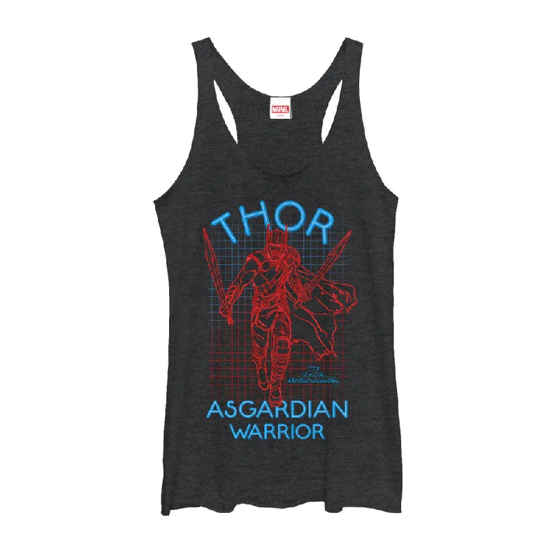 Women's Marvel Thor: Ragnarok 3D Dimension Racerback Tank Top striped tank top