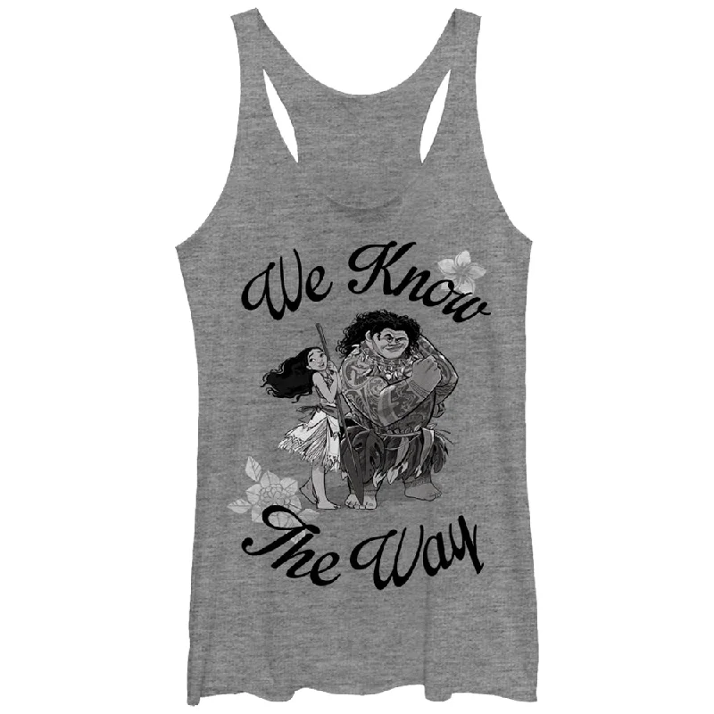 Women's Moana Know the Way Racerback Tank Top fitted tank top