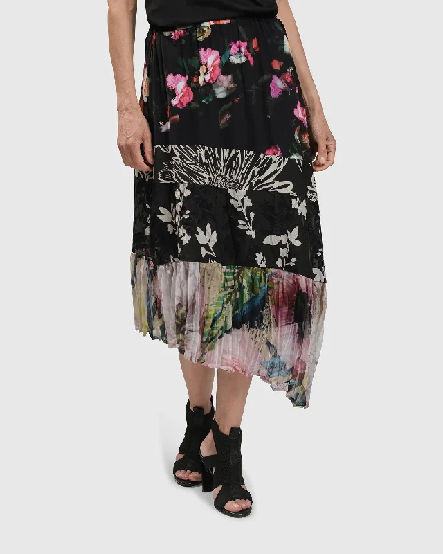 ADALINE TIERED MAXI SKIRT, MIX cashmere skirt soft