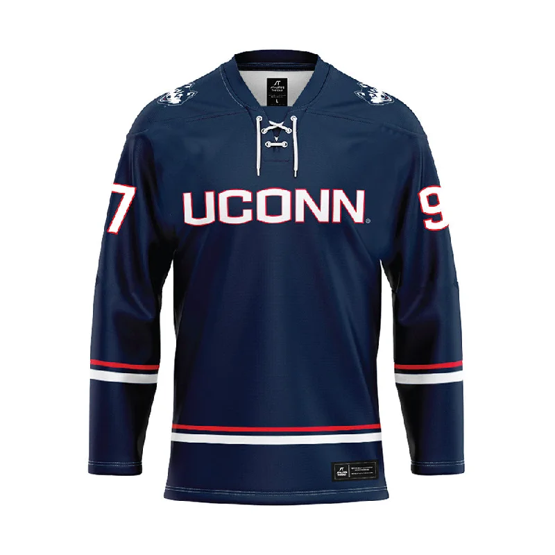 UConn - NCAA Women's Ice Hockey : Riley Grimley - Navy Hockey Jersey Classic Jersey Tee UConn - NCAA Women's Ice Hockey : Riley Grimley - Navy Hockey Jersey Classic Jersey Tee