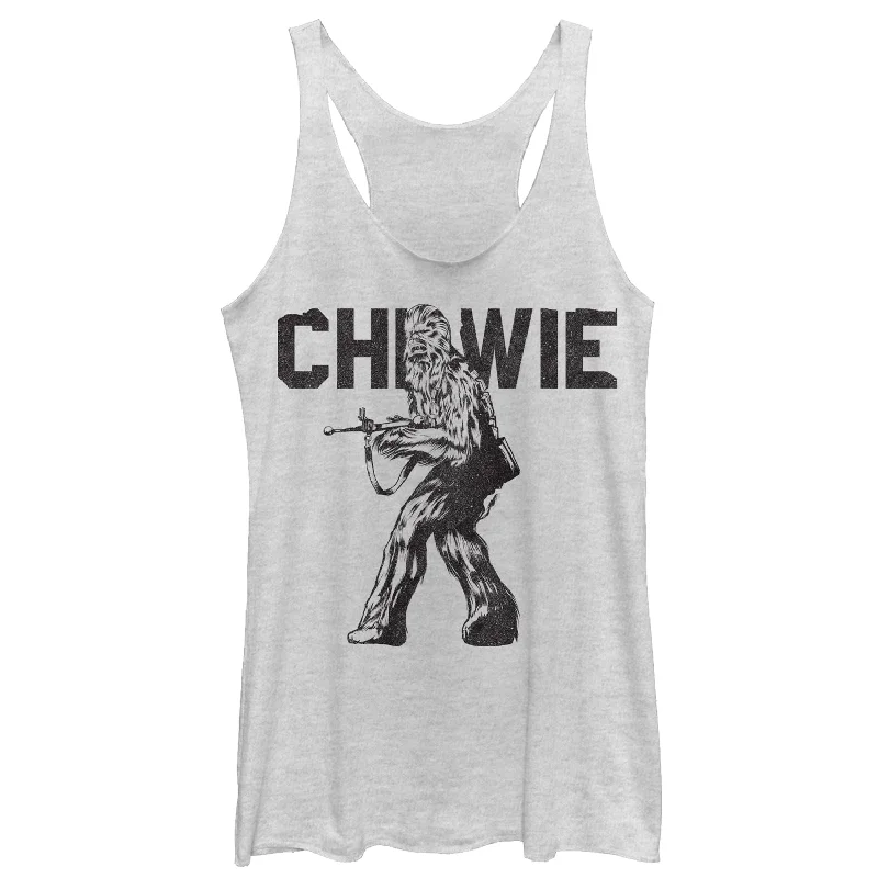 Women's Star Wars The Last Jedi Chewie Racerback Tank Top loose fit tank