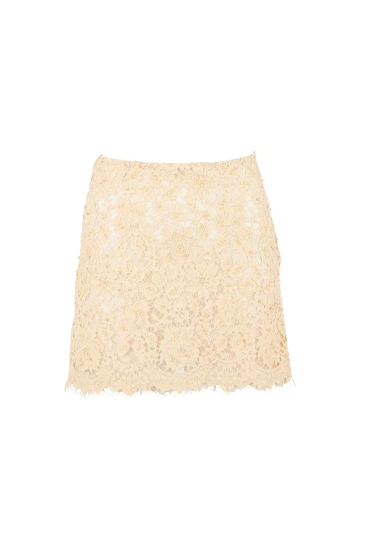 Charlie Lace Mini Skirt velvet skirt rich