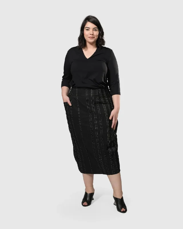 Urban Kate Topstitched Skirt, Trails leather skirt sleek