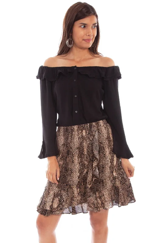 Scully Womens Python Rayon 19in Skirt wool skirt warm