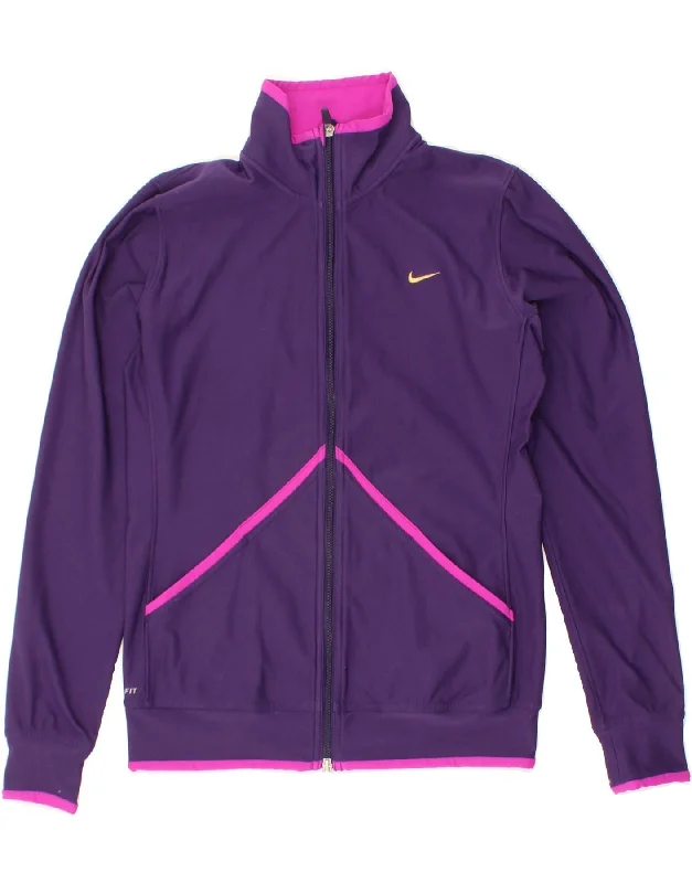 NIKE Womens Dri Fit Tracksuit Top Jacket UK 12 Medium Purple Polyester Herringbone Jacket Houndstooth Jacket Plaid Jacket NIKE Womens Dri Fit Tracksuit Top Jacket UK 12 Medium Purple Polyester Herringbone Jacket Houndstooth Jacket Plaid Jacket