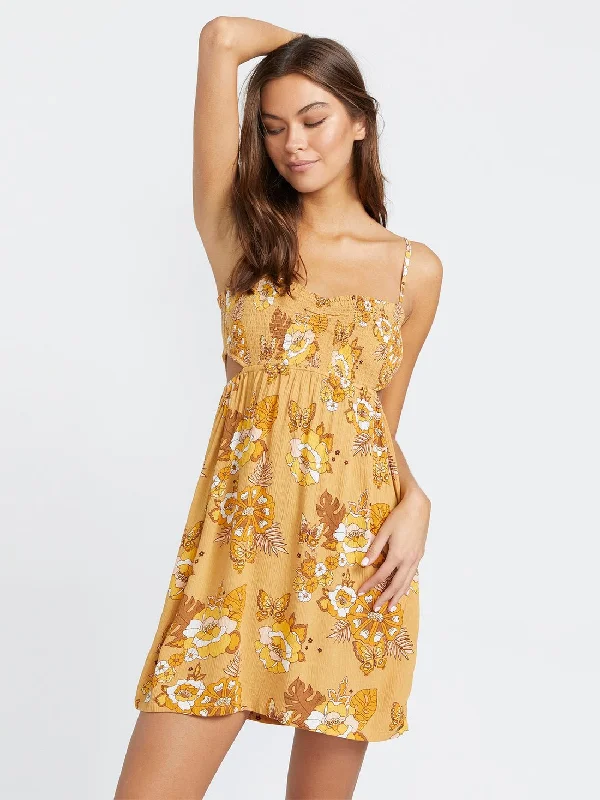 Volcom "Sun Keep" Dress - Tropic Yellow Tunics Party sparkling