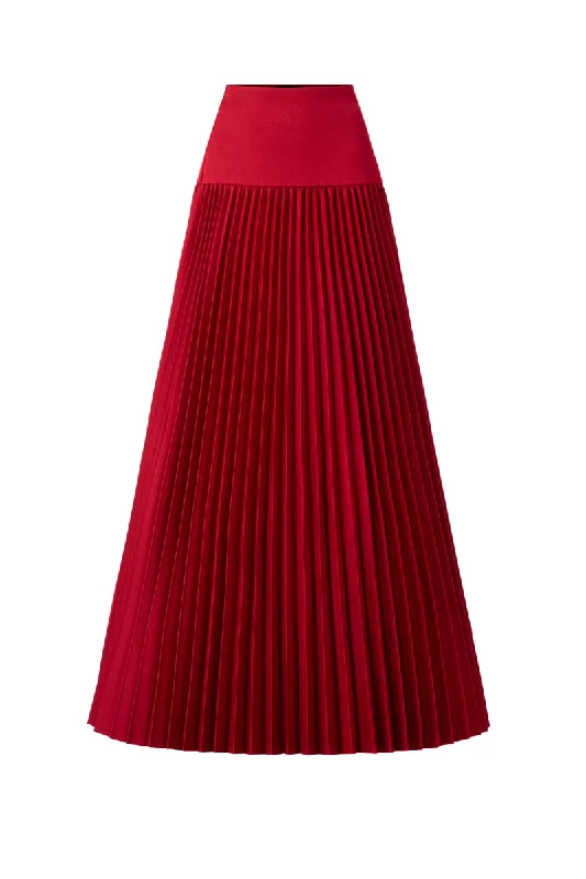 PLEATED ANKLE SKIRT corduroy skirt durable