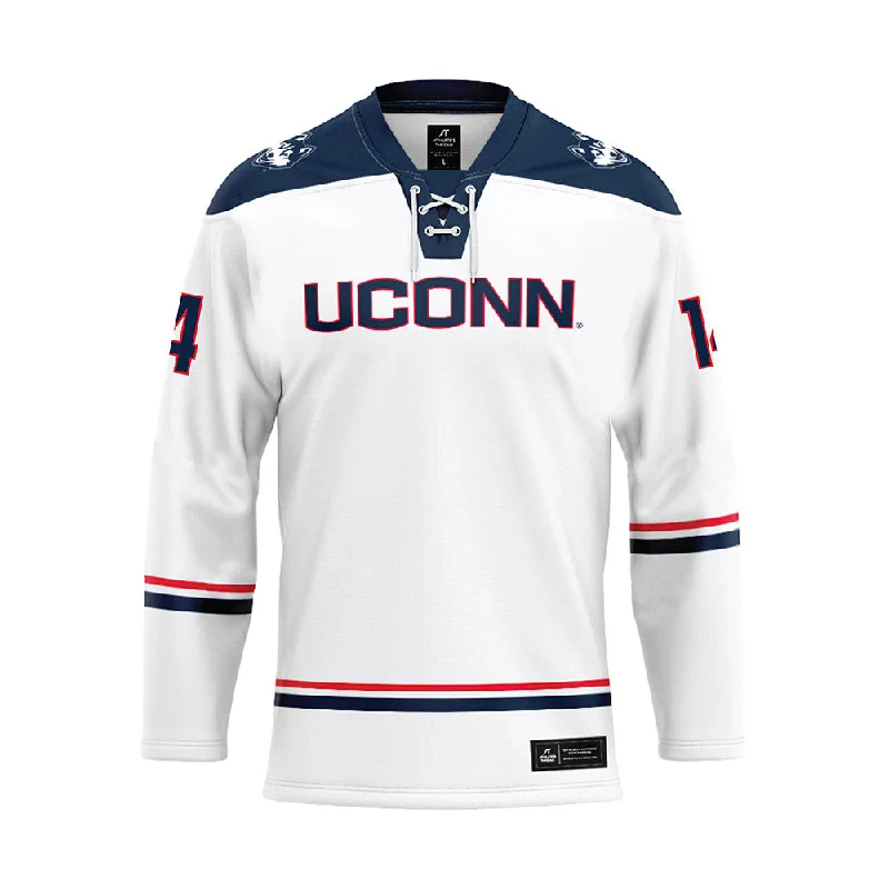 UConn - NCAA Women's Ice Hockey : Brooke Campbell - White Hockey Jersey Pure White Jersey Tee UConn - NCAA Women's Ice Hockey : Brooke Campbell - White Hockey Jersey Pure White Jersey Tee