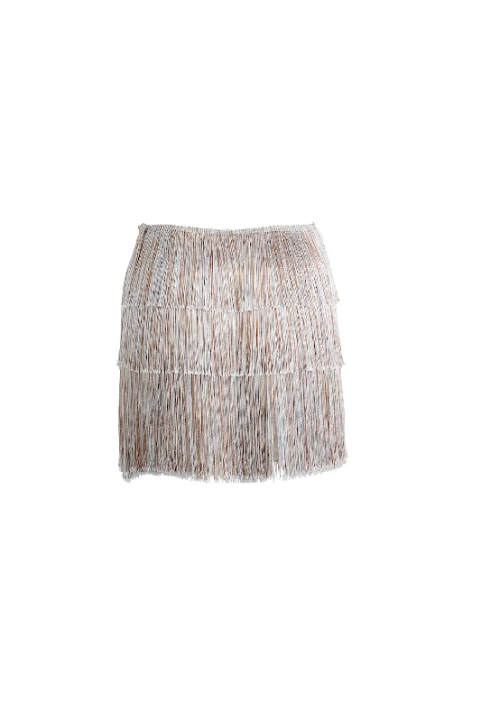 Moonlight Fringe Skirt cashmere skirt soft