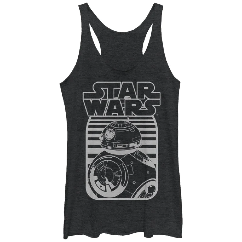 Women's Star Wars The Force Awakens BB-8 Stripe Logo Racerback Tank Top layering tank top