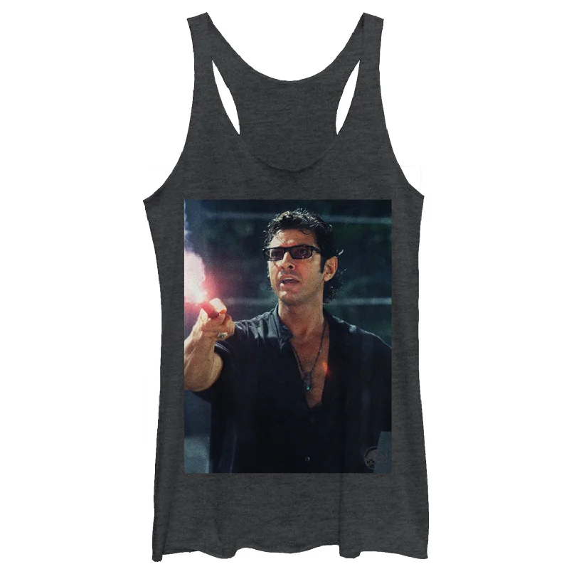 Women's Jurassic Park Dr. Malcolm Flare Distraction Racerback Tank Top cherry red tank Women's Jurassic Park Dr. Malcolm Flare Distraction Racerback Tank Top cherry red tank