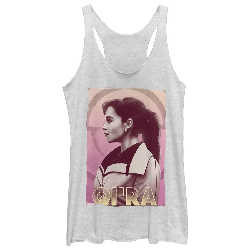 Women's Solo: A Star Wars Story Qi'ra Profile Racerback Tank Top coral tank top