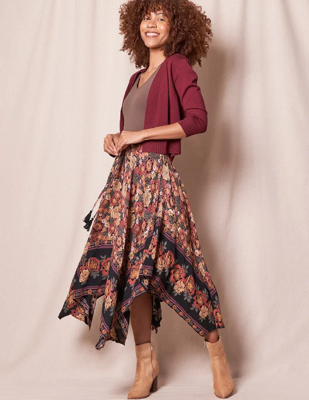 Maisie Hanky Hem Skirt low waist skirt