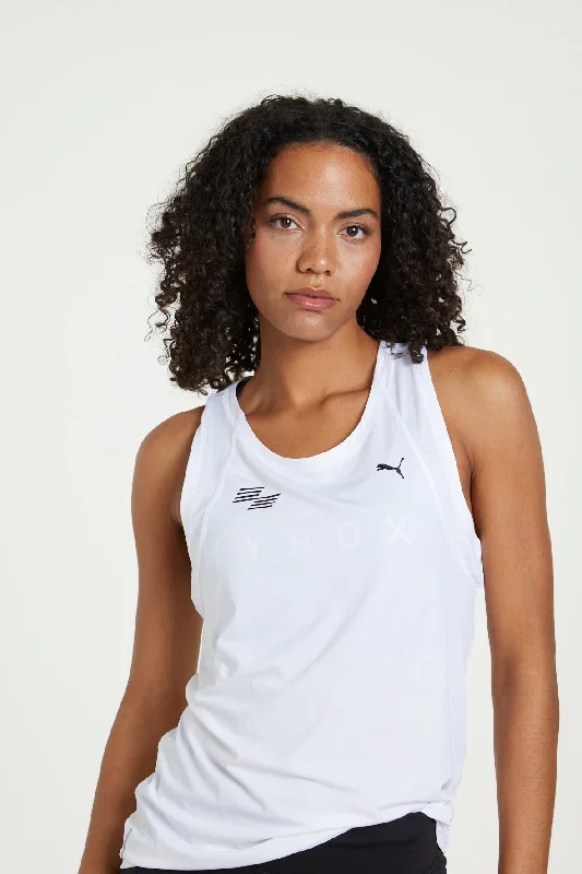 HYROX|PUMA Train Favorite Tank - White crossback tank top