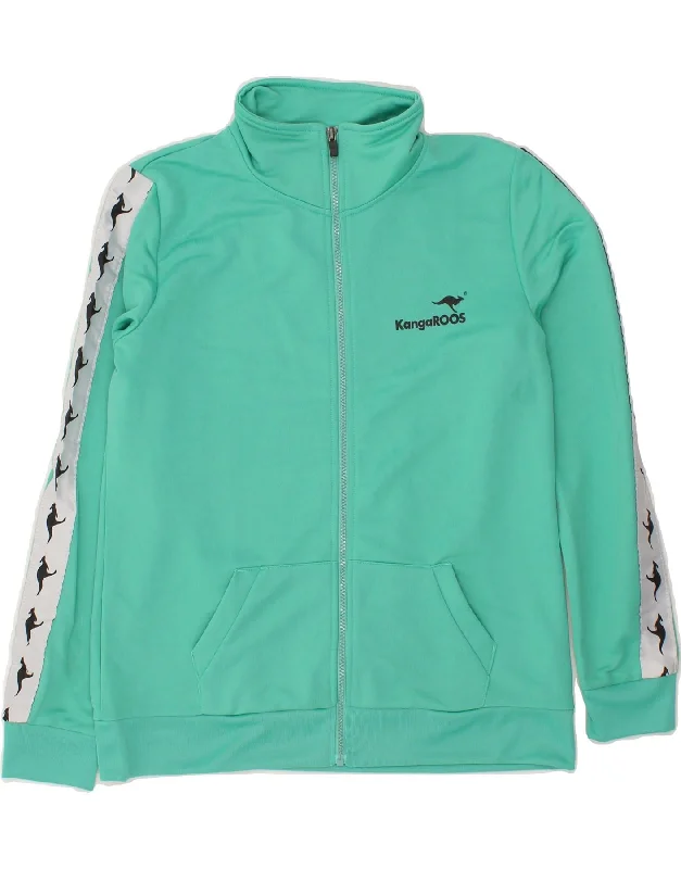 KANGAROOS Womens Tracksuit Top Jacket UK 14 Medium Turquoise Colourblock Denim Jacket Leather Jacket Suede Jacket KANGAROOS Womens Tracksuit Top Jacket UK 14 Medium Turquoise Colourblock Denim Jacket Leather Jacket Suede Jacket