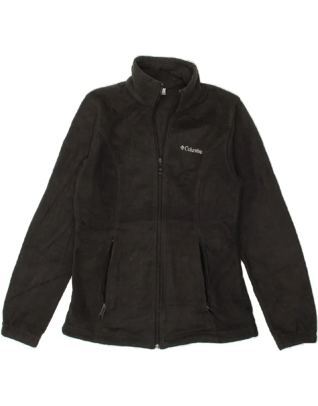 COLUMBIA Womens Fleece Jacket UK 12 Medium Black Polyester Fleece Fabric Down Fabric Feather Fabric COLUMBIA Womens Fleece Jacket UK 12 Medium Black Polyester Fleece Fabric Down Fabric Feather Fabric