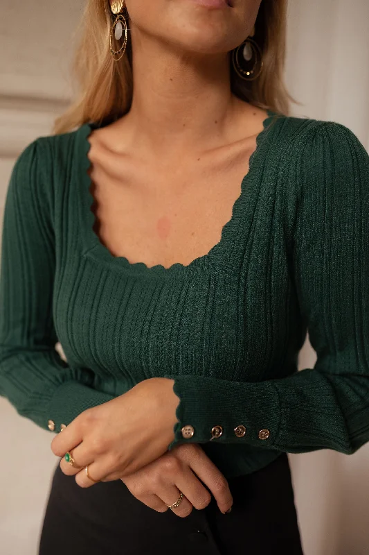 Green Sema Sweater Handmade Hand-knitted Hand-woven