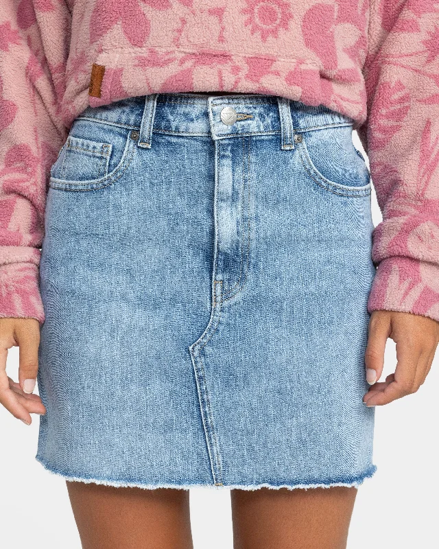 Rain Mini Denim Skirt - Beau Blue vintage skirt charm
