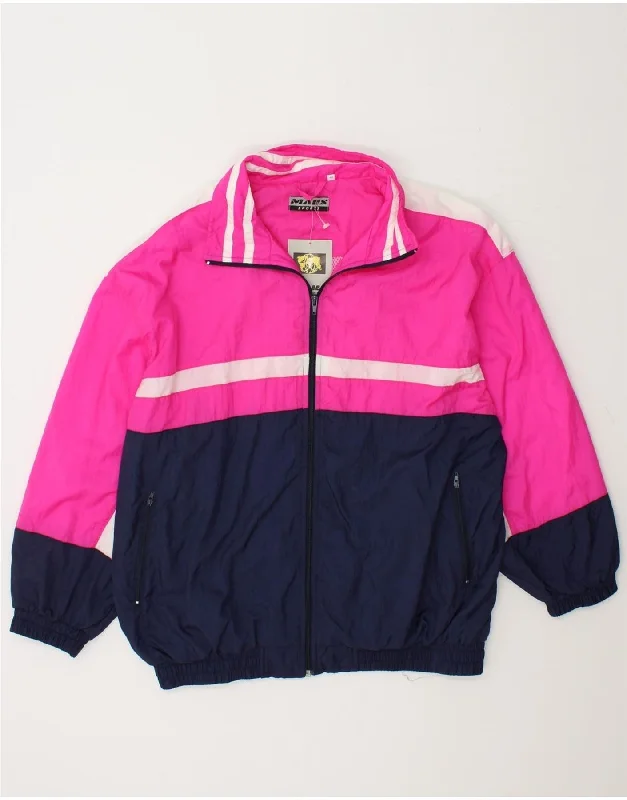 VINTAGE Womens Tracksuit Top Jacket EU 46 XL Pink Colourblock Polyester Satin Fabric Silk Fabric Chiffon Fabric VINTAGE Womens Tracksuit Top Jacket EU 46 XL Pink Colourblock Polyester Satin Fabric Silk Fabric Chiffon Fabric