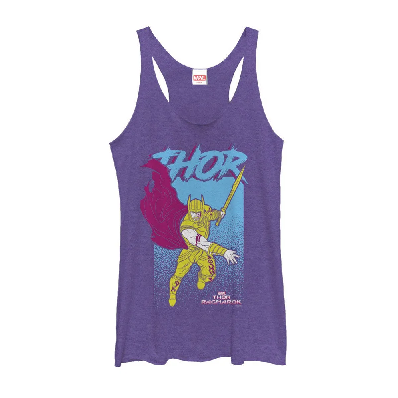 Women's Marvel Thor: Ragnarok Cape Racerback Tank Top cropped tank top