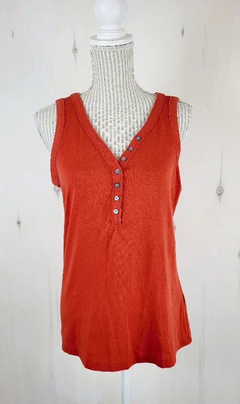 DENVER HAYES BURNT ORANGE TANK TOP LADIES LARGE PRE-LOVED cropped tank top