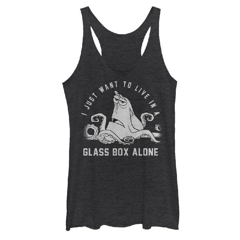 Women's Finding Dory Hank Glass Box Alone Racerback Tank Top yoga tank top