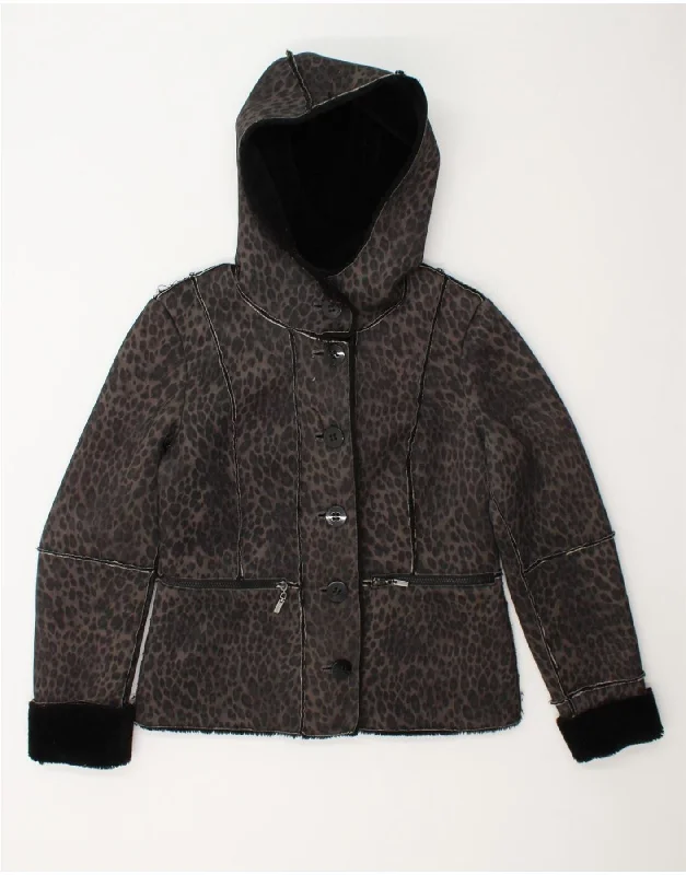 BEAUMONT AMSTERDAM Womens Windbreaker Jacket UK 12 Medium Grey Welt Pockets Slit Pockets Flap Pockets BEAUMONT AMSTERDAM Womens Windbreaker Jacket UK 12 Medium Grey Welt Pockets Slit Pockets Flap Pockets