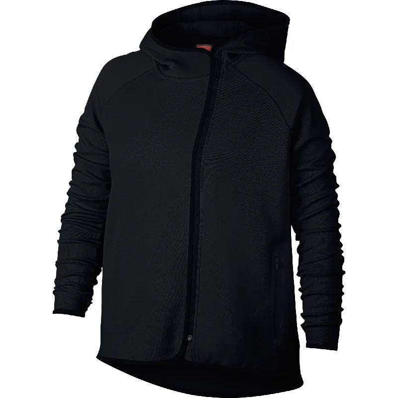 Nike Women's Sportswear Tech Fleece Full-Zip Cape Hoodie Black Hoodie with Pastel Soft Subtle Nike Women's Sportswear Tech Fleece Full-Zip Cape Hoodie Black Hoodie with Pastel Soft Subtle