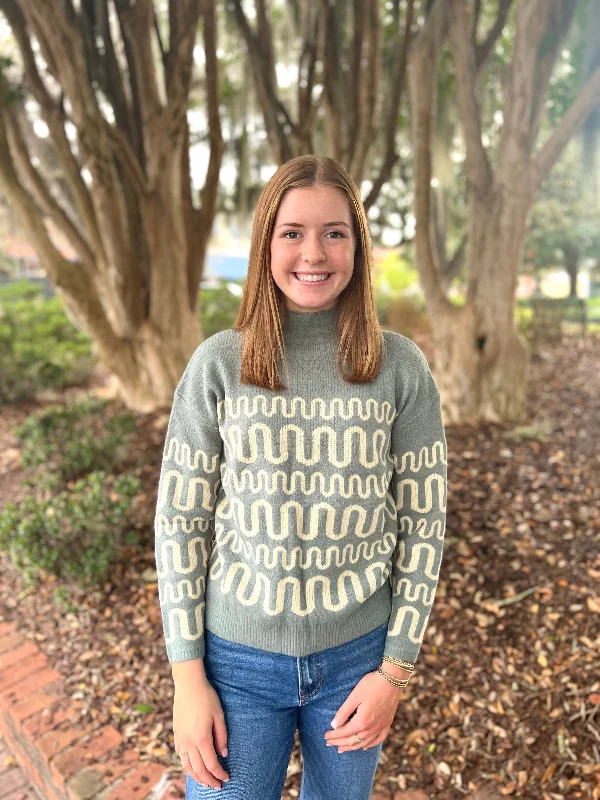 The Piper Sweater (Sage) FINAL SALE Transparent Opaque Sheer
