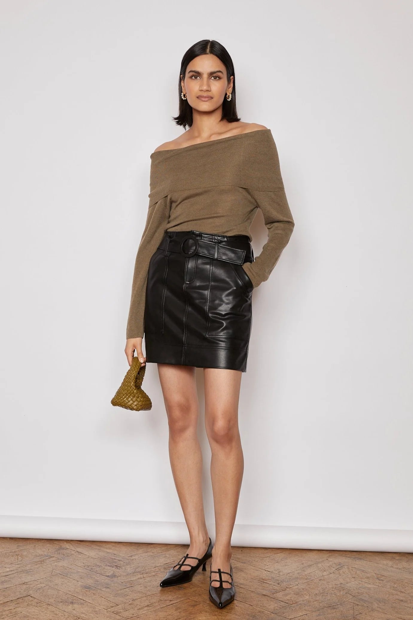SMITH SKIRT BLACK LEATHER tulle skirt dreamy