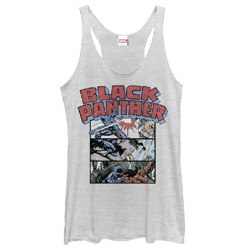 Women's Marvel Black Panther Panels Racerback Tank Top flirty tank top