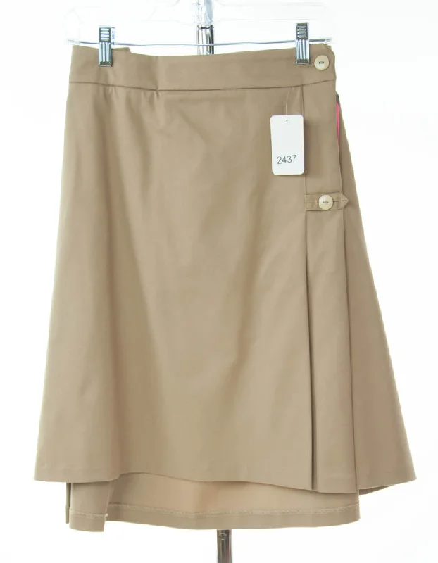 #2437 Sale Rack Item / Uniform Skirt / Womens 24 / Khaki elastic waist skirt