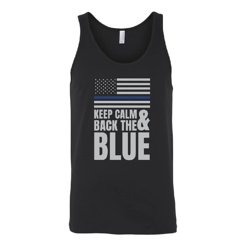Keep Calm And Back The Blue Tank Top cutout tank top