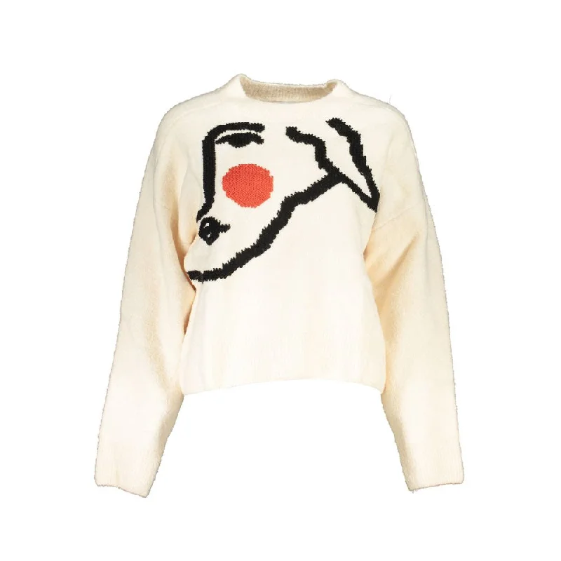 Desigual Chic Embroide Crew Neck Women's Sweater Nylon Fabric Polyester Fabric Spandex Fabric Desigual Chic Embroide Crew Neck Women's Sweater Nylon Fabric Polyester Fabric Spandex Fabric