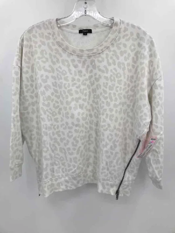 Pre-Owned Rails White Size Medium Sweatshirt Hoodie with Belted Waist Structured Tailored