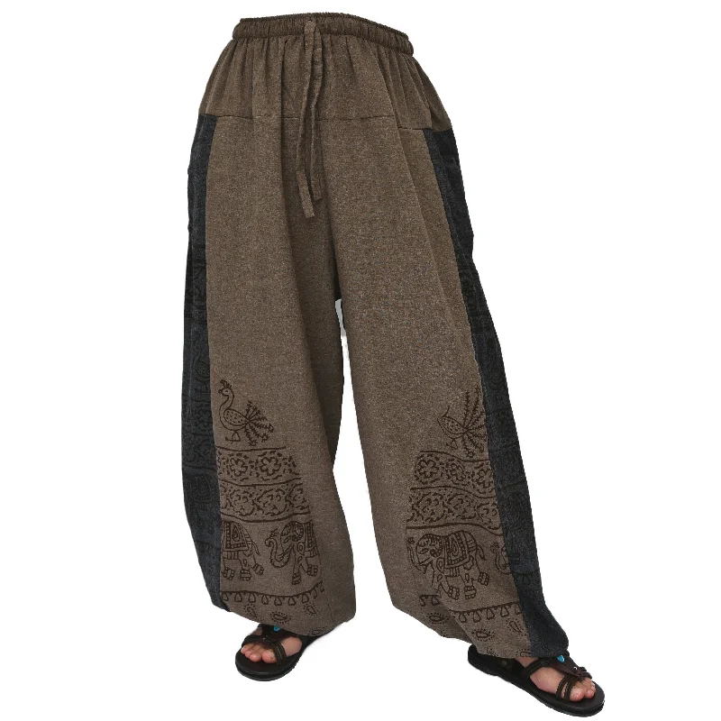 Baggy Lounge Yoga Harem Pants wide leg trousers Men Women 2 Big Pockets Wide Leg Loose Fit Mid Waist