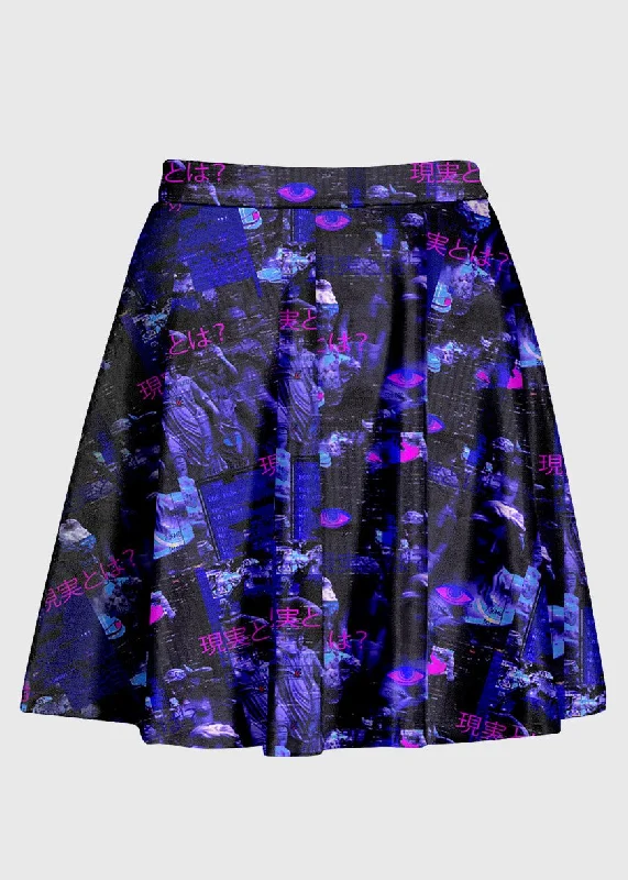 Illusion Weirdcore High Waist Skirt silk skirt smooth