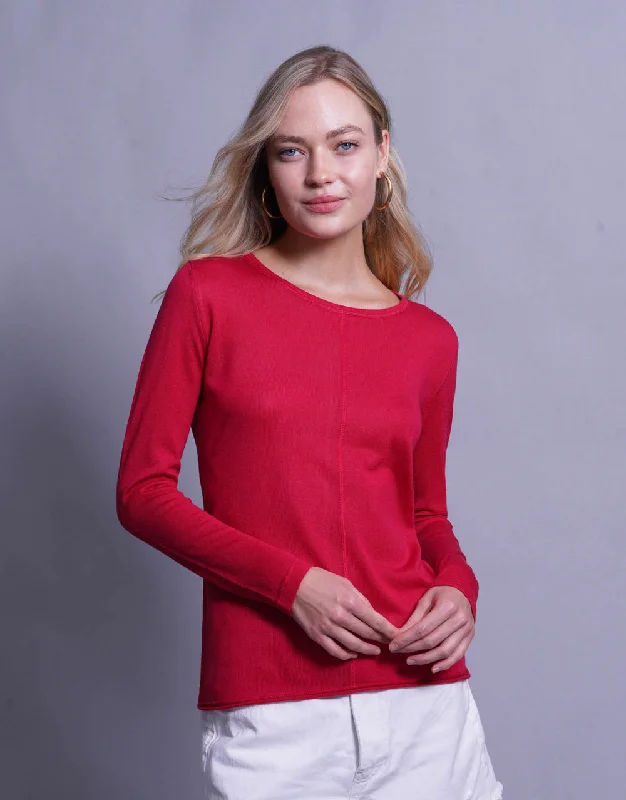 Ultrafine Short Sweater in Begonia Stylish Fashionable Trendy