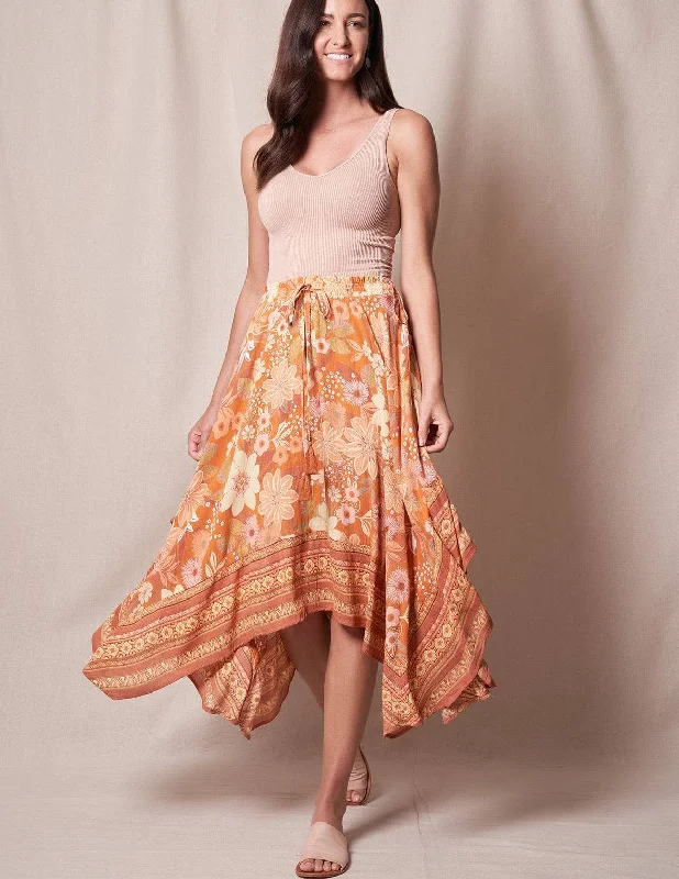 Elena Hanky Hem Skirt cashmere skirt fine