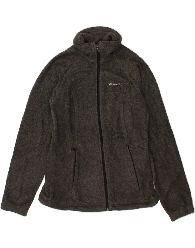 COLUMBIA Womens Loose Fit Fleece Jacket UK 6 XS Grey Polyester Snapped Jacket Toggled Jacket Drawstring Jacket COLUMBIA Womens Loose Fit Fleece Jacket UK 6 XS Grey Polyester Snapped Jacket Toggled Jacket Drawstring Jacket