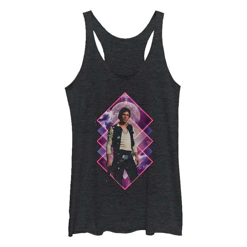 Women's Star Wars Han Solo Retro Heartthrob Racerback Tank Top athletic tank top