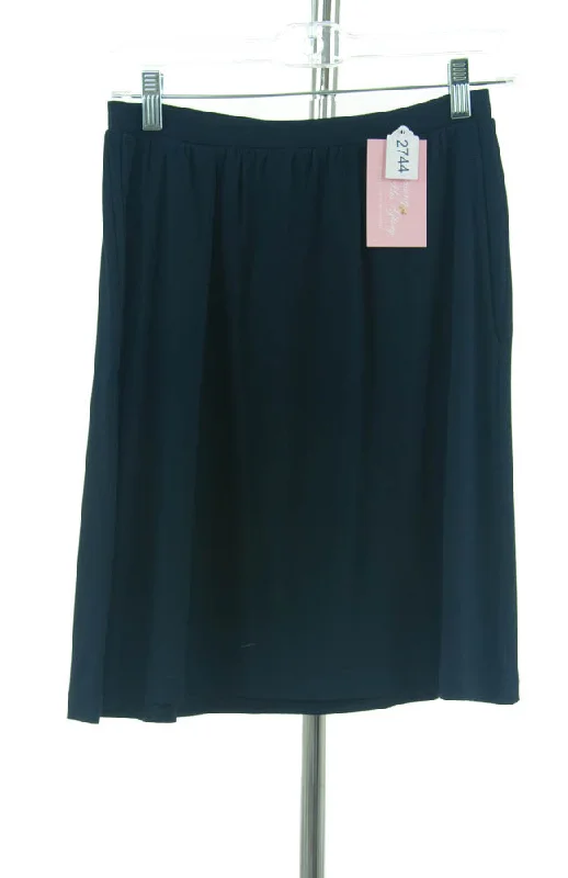 #2744 Sale Rack Item / Just the Knit Skirt / Petite X-Small / Dark Navy denim skirt durable