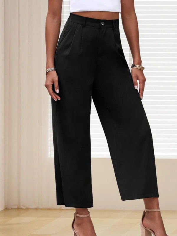 Chic High Waist Wide Leg Trousers In Various Colors - Comfortable, Slim Fit Pants For Women Trousers stylish elegant Chic High Waist Wide Leg Trousers In Various Colors - Comfortable, Slim Fit Pants For Women Trousers stylish elegant