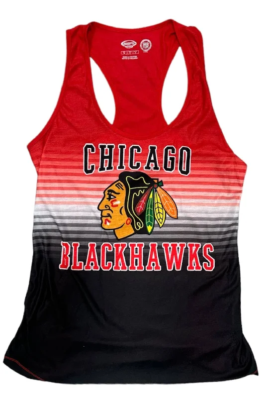 Women's Chicago Blackhawks Red/Black Dynamic Tank Top playful tank top