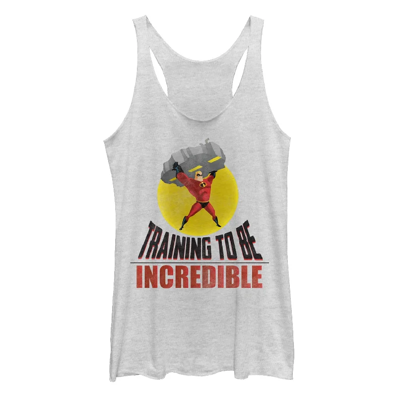 Women's The Incredibles Training to Be Incredible Racerback Tank Top boho tank top