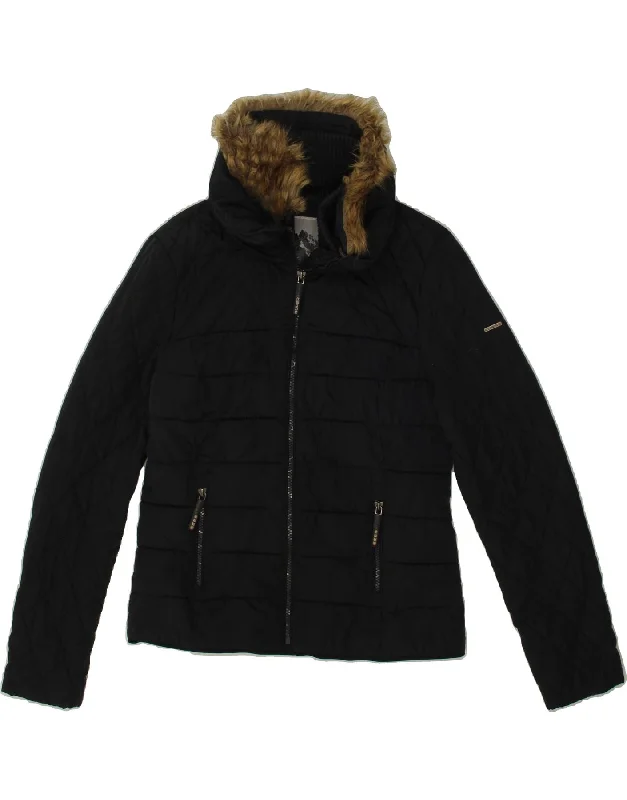 SUPERDRY Womens Padded Jacket UK 14 Medium Navy Blue Polyester Denim Jacket Leather Jacket Suede Jacket SUPERDRY Womens Padded Jacket UK 14 Medium Navy Blue Polyester Denim Jacket Leather Jacket Suede Jacket