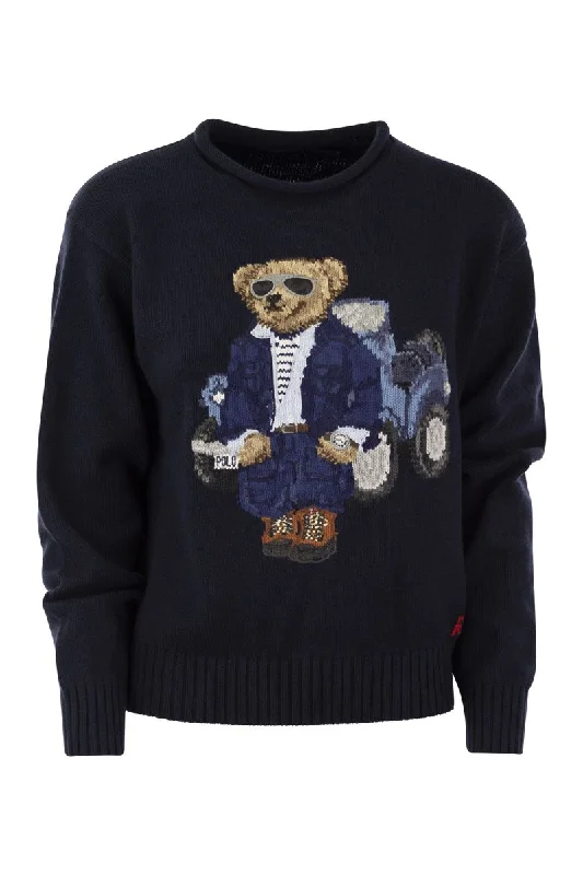 Polo Bear cotton jersey Burgundy Jersey Tee